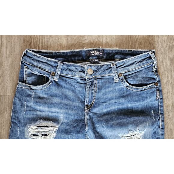 Silver Jeans Co Womens SAM Cropped Pants 31 W x 26 L - Picture 2 of 5